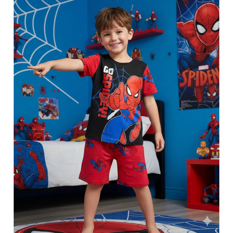 Pijama Hombre Araña Spider-man Marvel Para Niño