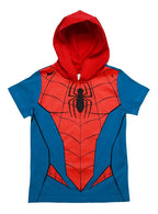Playera Spider-man Tipo Disfraz Armadura Marvel Para Niños — Azul
