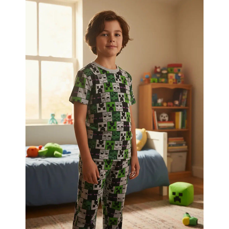 Pijama Minecraft Original Para Niños