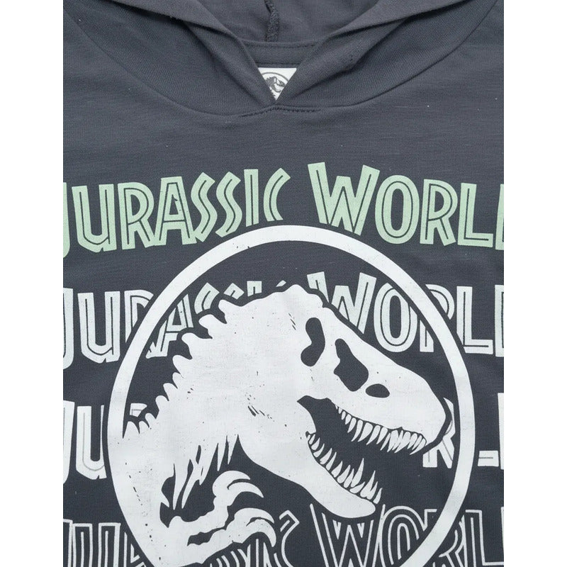 Playera Jurassic World bebé vista frontal gris