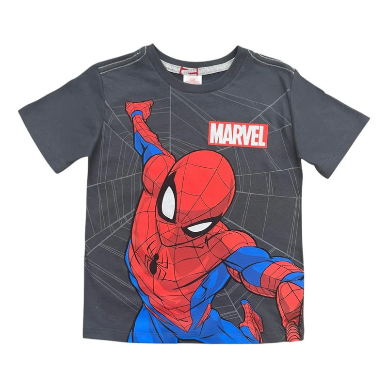 Pijama Spider-Man niño pantalón gris estampado