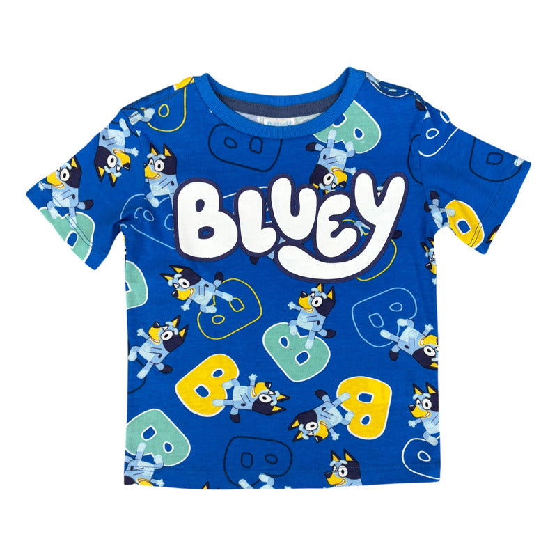 Pijama Bluey Playera Y Short Para Niño