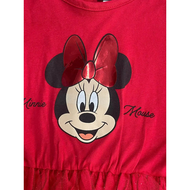 Vestido Minnie Mouse Para Niñas Disney