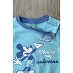 Conjunto Mickey Mouse bebé sudadera jogger celeste completo