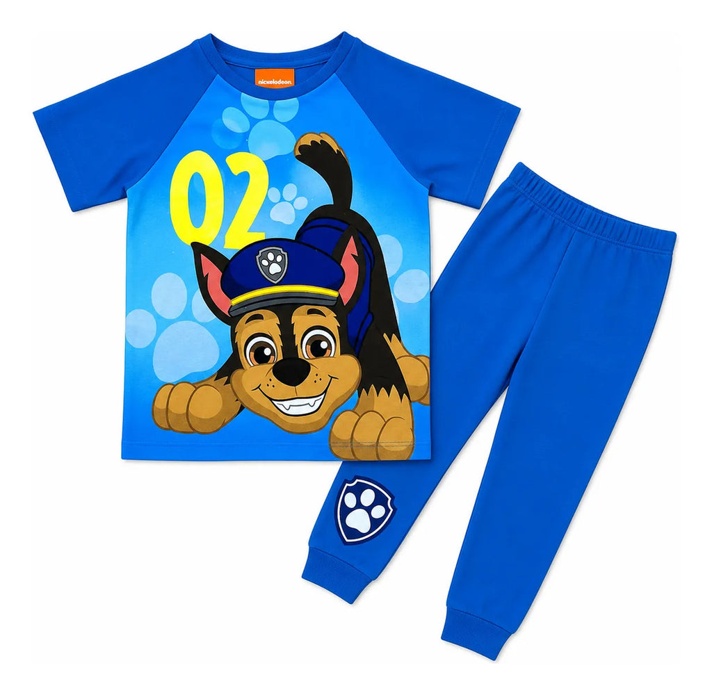 Pijama Paw Patrol Para Niños I Pantalon Y Playera — Azul / Chase Paw Patrol