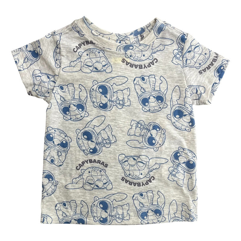Conjunto Stitch Disney Para Bebe Niño Pantalón Y Playera