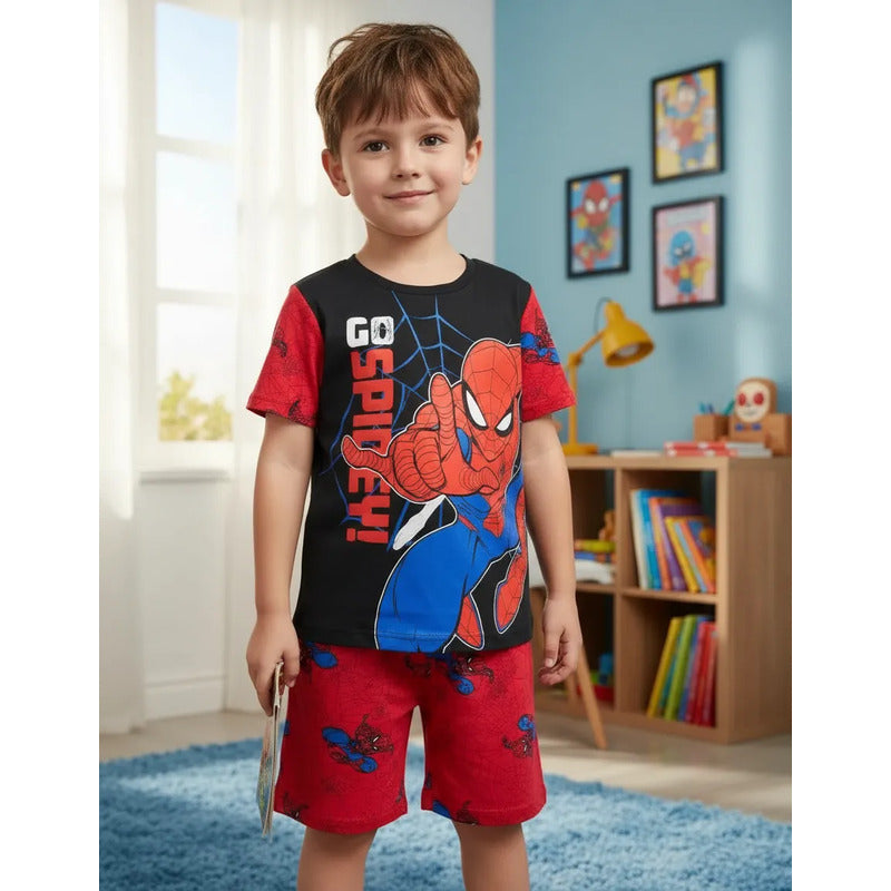 Pijama Hombre Araña Spider-man Marvel Para Niño