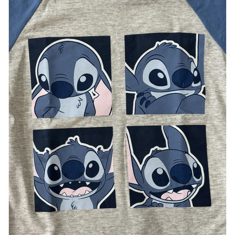 Pijama Stitch Disney Para Niños Shorts Y Playera