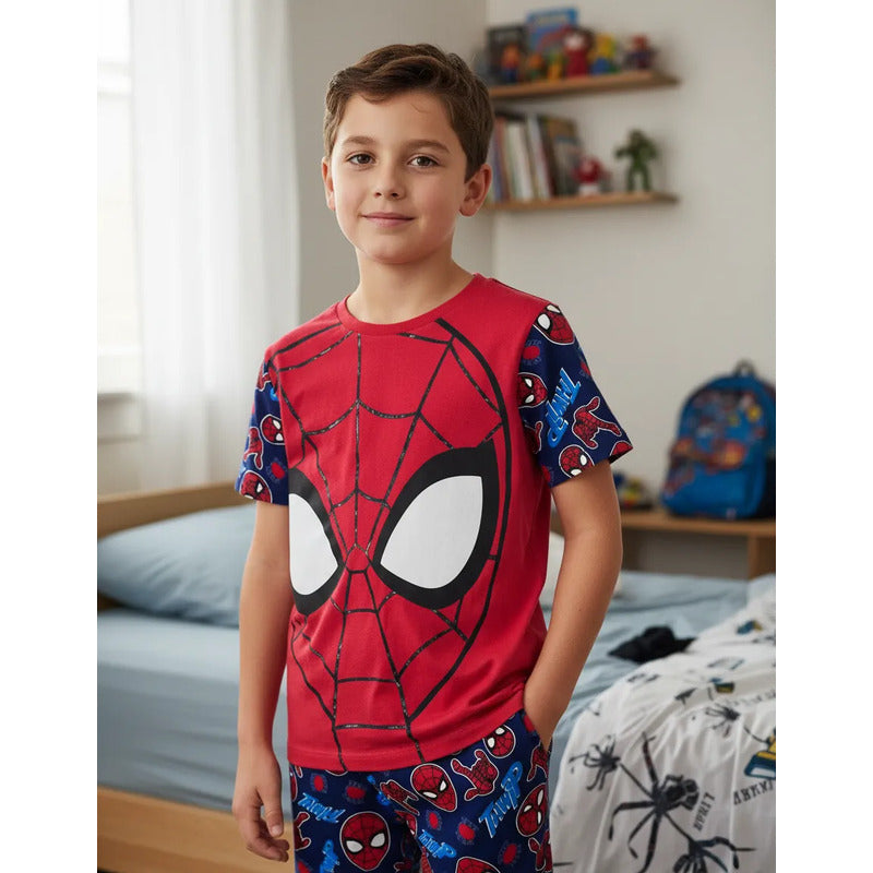 Pijama El Hombre Araña Spider Man Marvel Para Niños