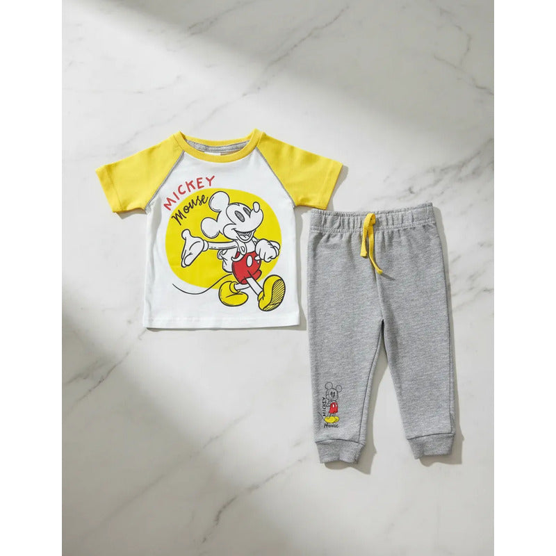 Conjunto Jogger Y Playera Bebé Mickey Mouse Disney Moda