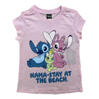 Pijama Stitch Disney niña short rosa estampado