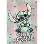 Camisón Stitch Disney niña rosa azul claro detalle