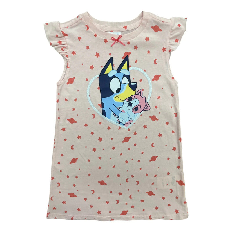Camisón Bluey niña bebé rosa estampado personalizado