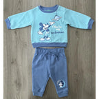 Conjunto Mickey Mouse bebé sudadera celeste vista frontal
