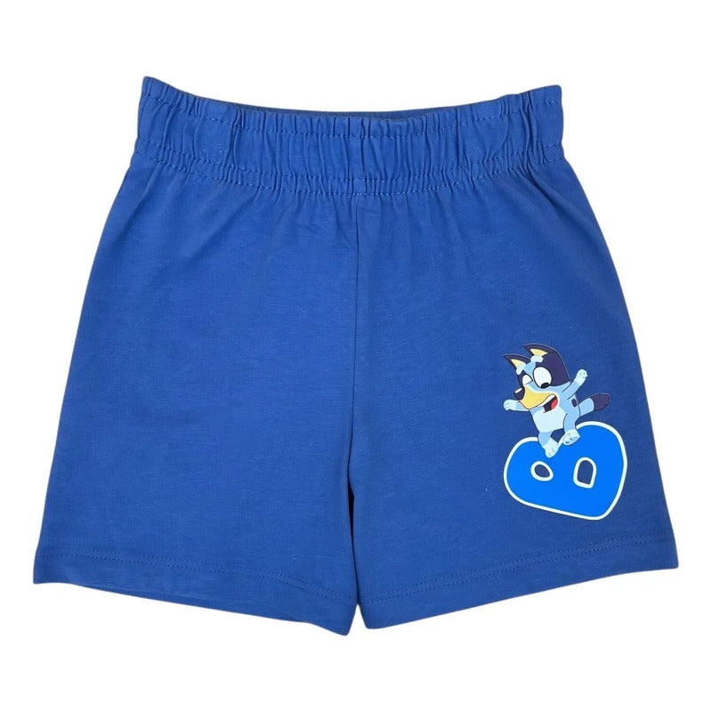 Pijama Bluey Playera Y Short Para Niño
