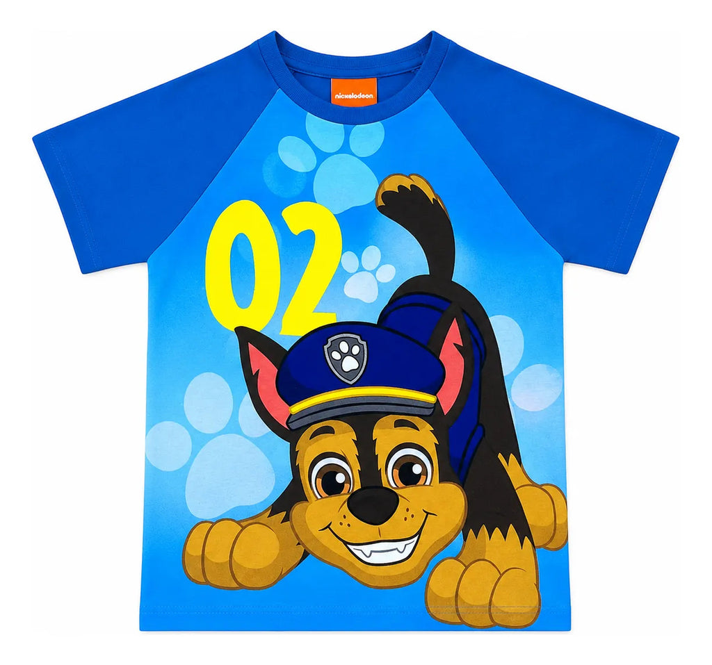 Pijama Paw Patrol Para Niños I Pantalon Y Playera — Azul / Chase Paw Patrol