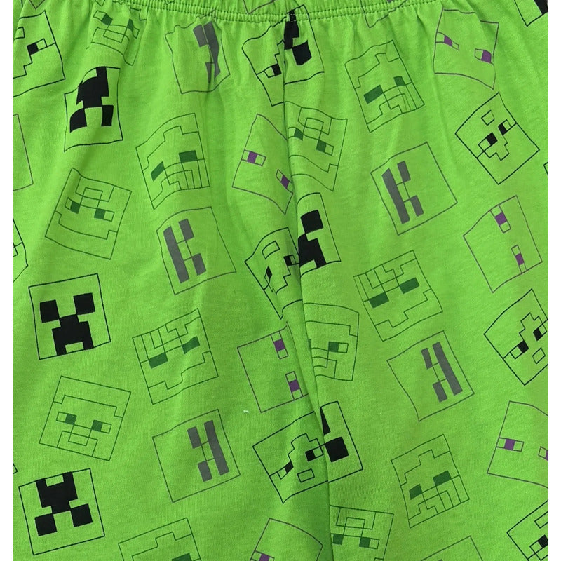 Pijama Minecraft Pantalón Y Playera Para Niños
