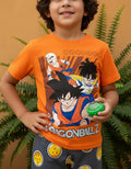 Pijama Dragon Ball Z Niños Set 2 Piezas Original — Naranja