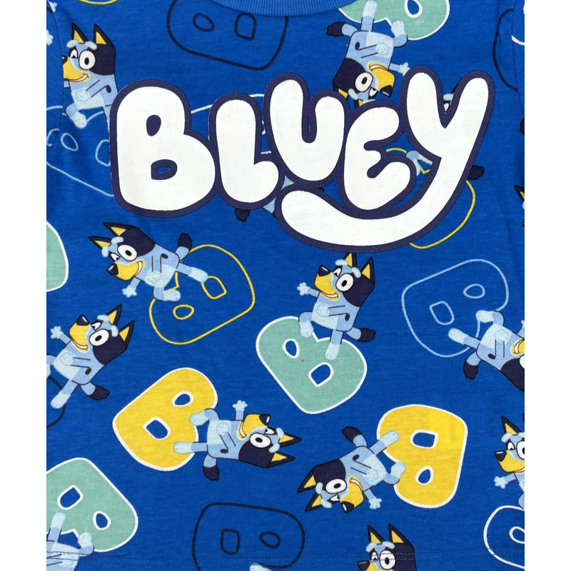 Pijama Bluey Playera Y Short Para Niño
