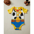 Pañalero Woody Toy Story bebé amarillo vista frontal