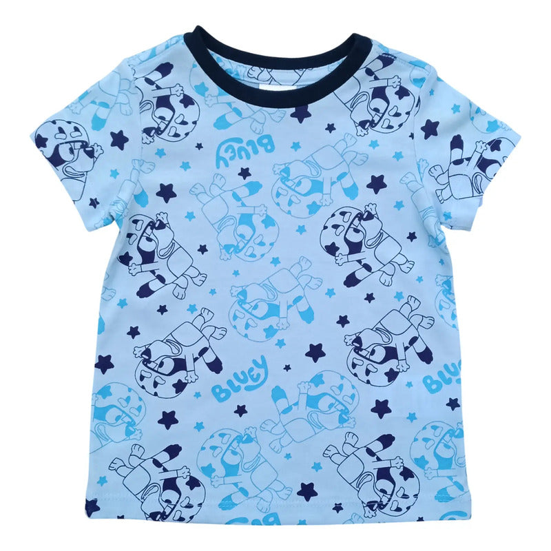Pijama Bluey bebé pantalón azul estampado