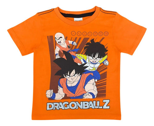 Pijama Dragon Ball Z Niños Set 2 Piezas Original — Naranja