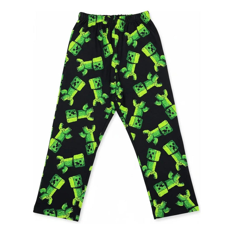 Pijama Minecraft Movie niño detalle estampado bees azul