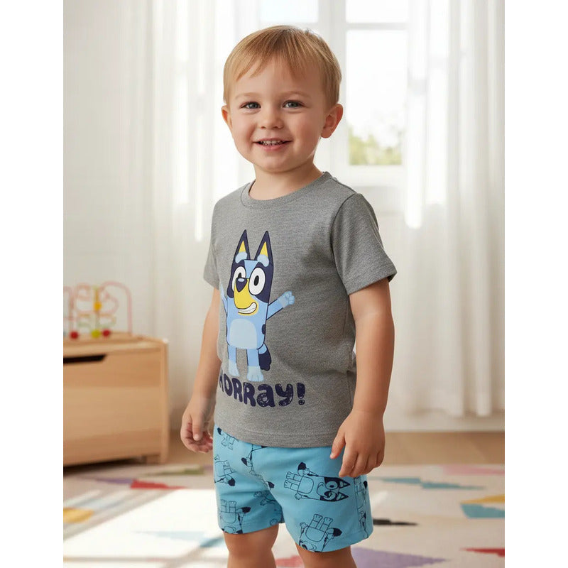 Pijama Bluey Para Bebes I Short Y Playera