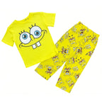 Pijama Bob Esponja niño playera manga corta amarilla
