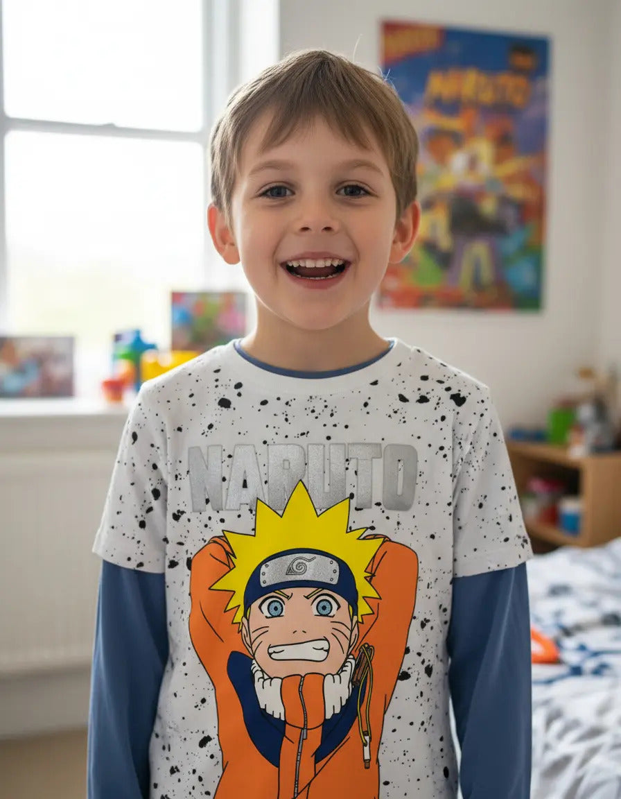 Playera Manga Larga Naruto Niño
