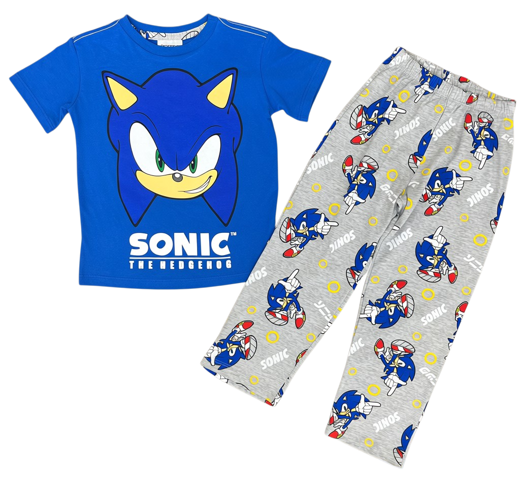 Pijama Sonic Para Niños Conjunto Pantalón Y Playera