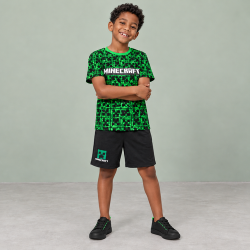 Conjunto Short Y Playera Para Niños Minecraft — 01-portada