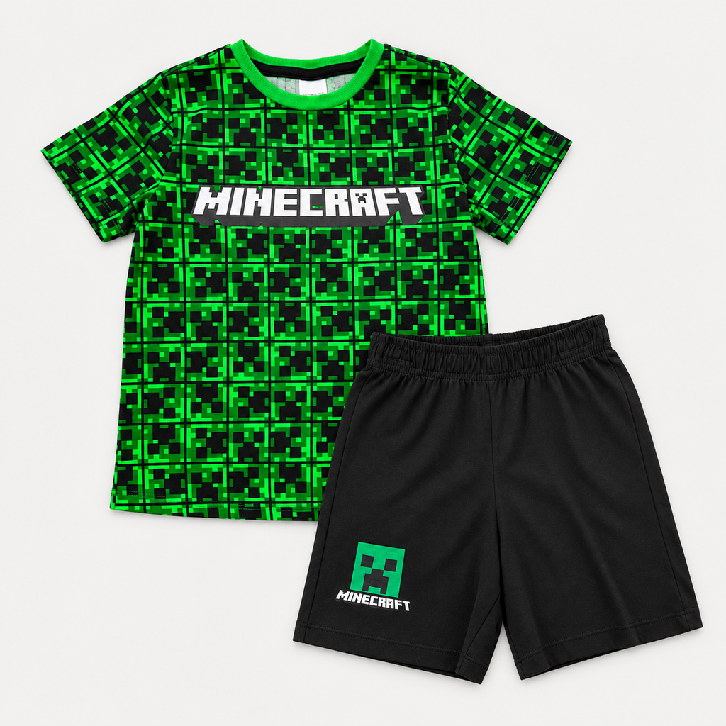 Conjunto Short Y Playera Para Niños Minecraft — 03-conjunto