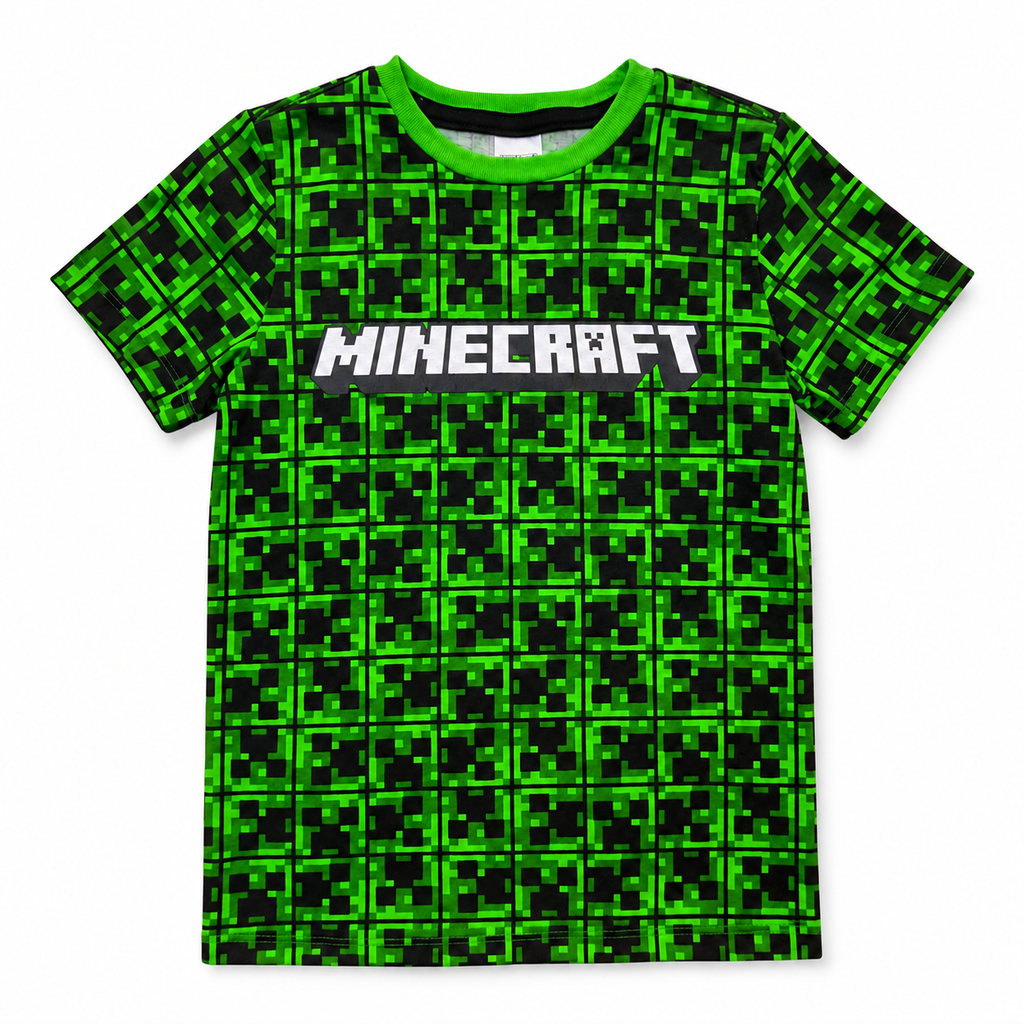 Conjunto Short Y Playera Para Niños Minecraft — 04-playera